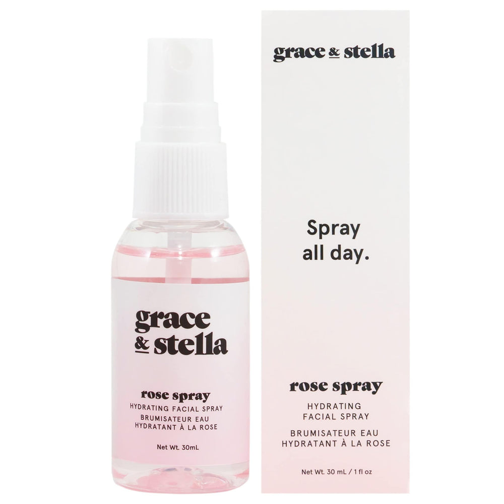 Grace & Stella eau de rose brume visage : hydratation légère et fraîcheur.