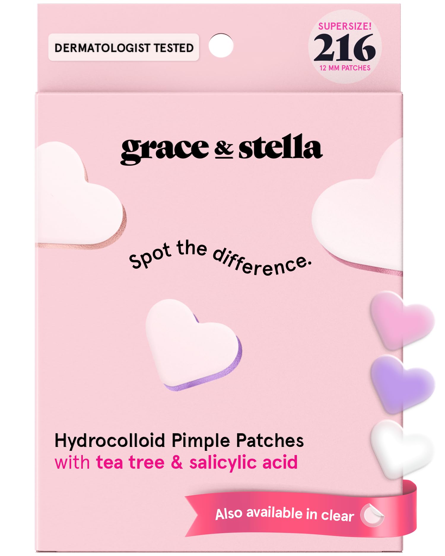 Pansement Grace & Stella en forme de cœur, discret pour les boutons.