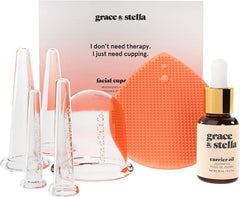 Grace et Stella ventouses visage 7 pièces pour drainage et teint plus frais.