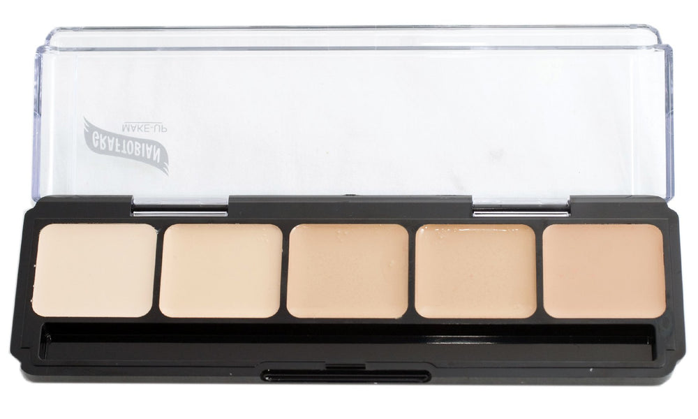 Palette Graftobian HD Glamour Creme Chaud n°1, teintes chaudes prêtes à l'emploi pour un rendu HD.