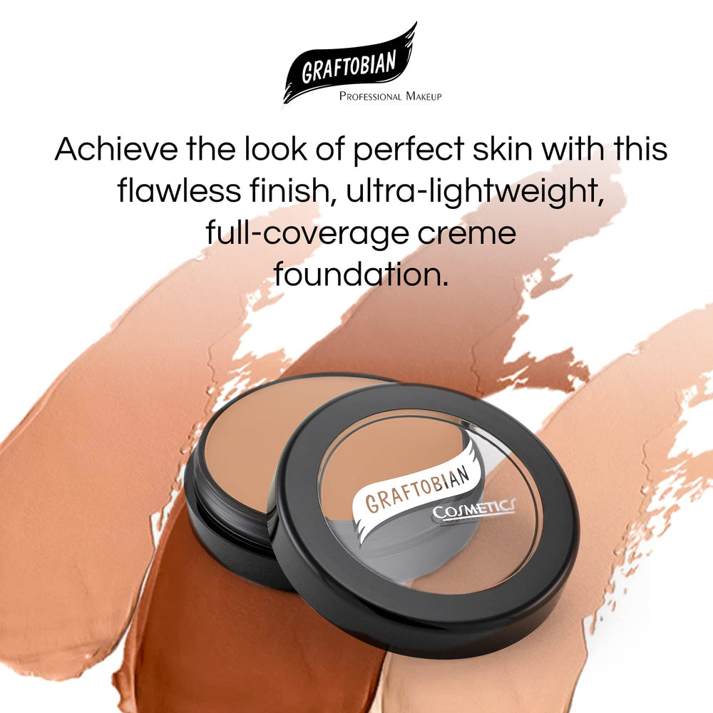 Texture crème légère Graftobian HD Glamour Creme se fond parfaitement sur la peau.