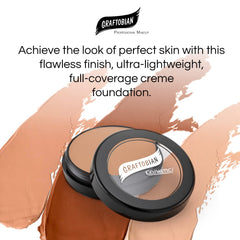 Texture crème légère Graftobian HD Glamour Creme se fond parfaitement sur la peau.
