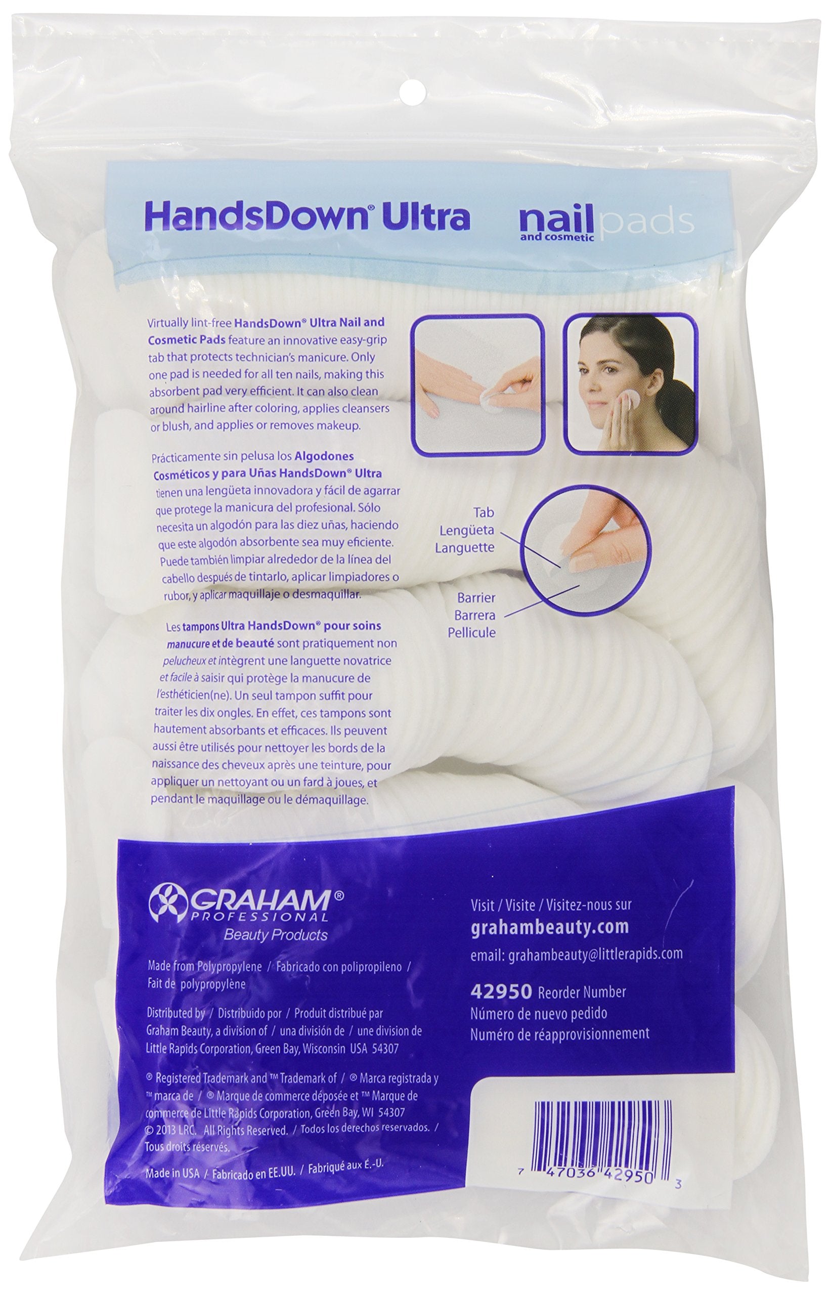 Tampons Graham Medical sans peluche pour nettoyage autour de la ligne des cheveux