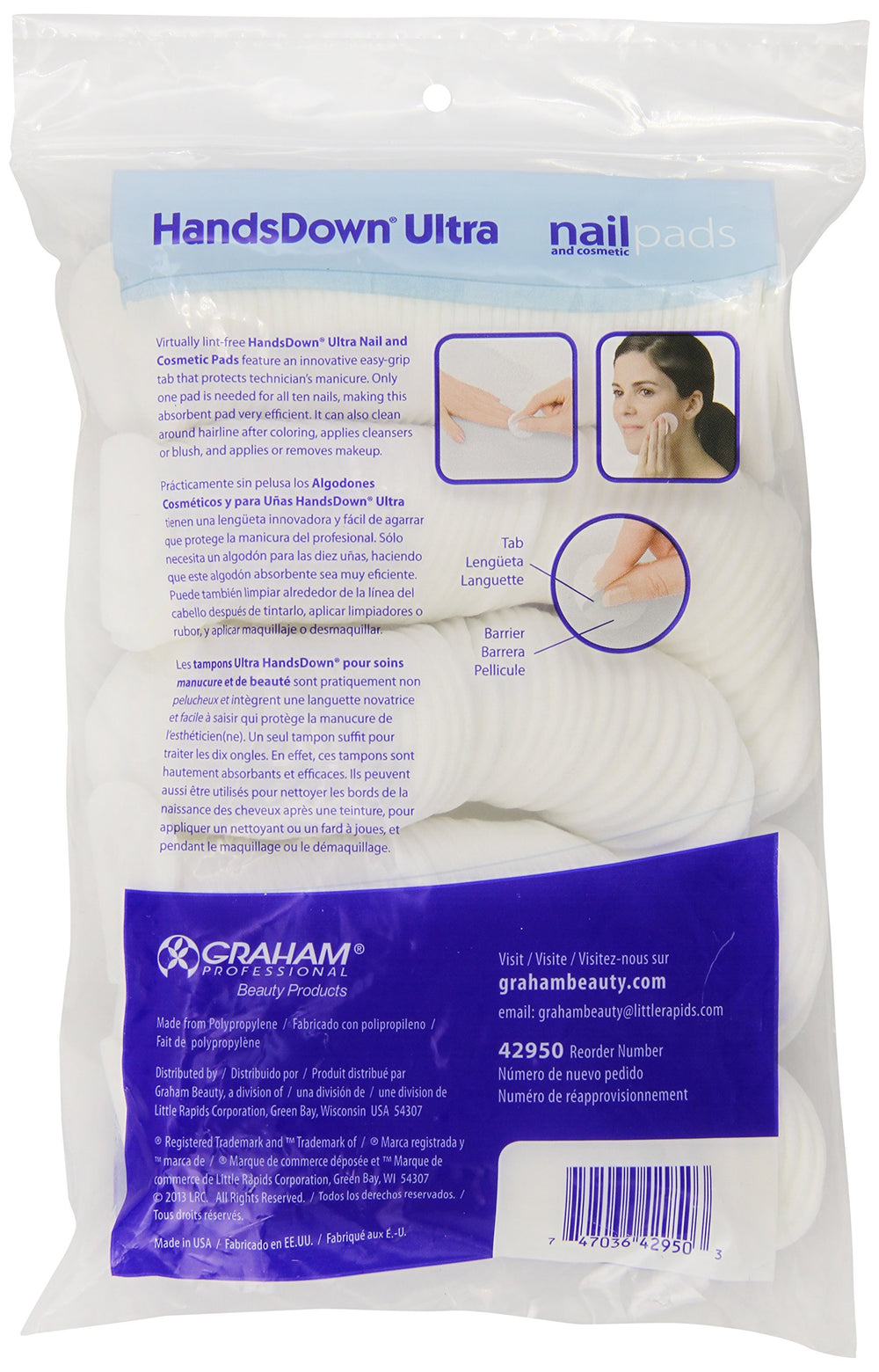 Tampons Graham Medical sans peluche pour nettoyage autour de la ligne des cheveux