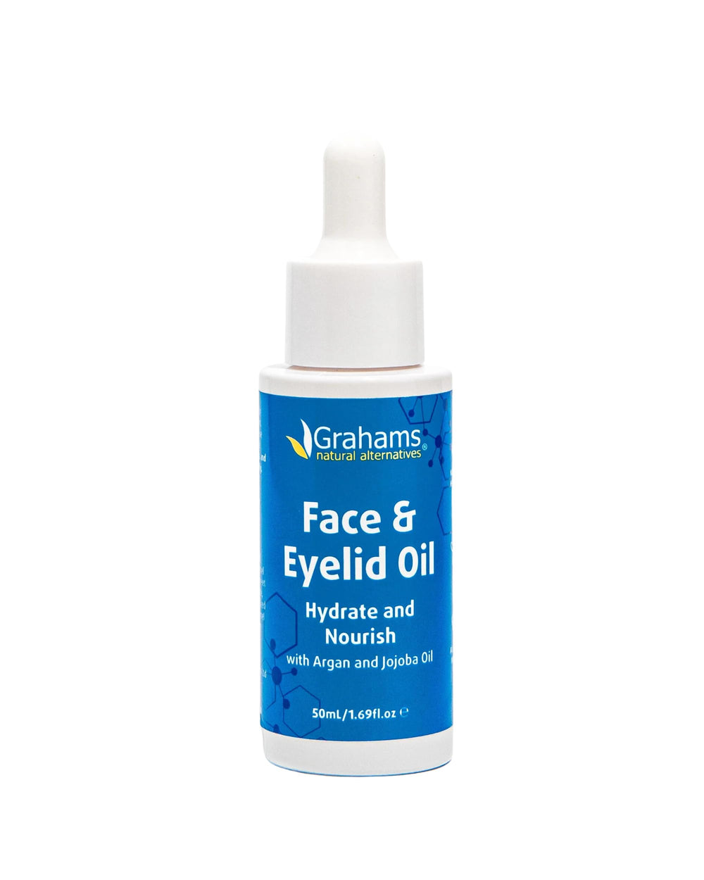 Grahams Natural – huile visage et yeux, flacon hydratant pour peau sensible.