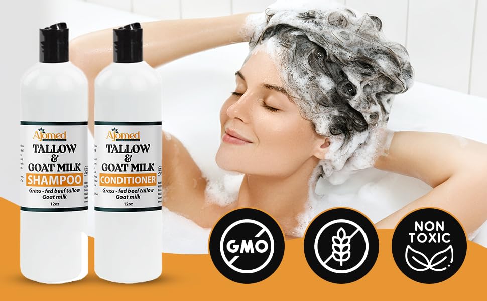 Après-shampooing graisses de boeuf et lait de chèvre, renforce les fibres.