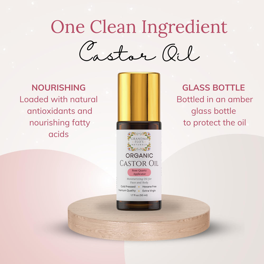 Bille-roulante quartz rose pour le visage de Grandma Flo's Naturals, relaxation et équilibre.