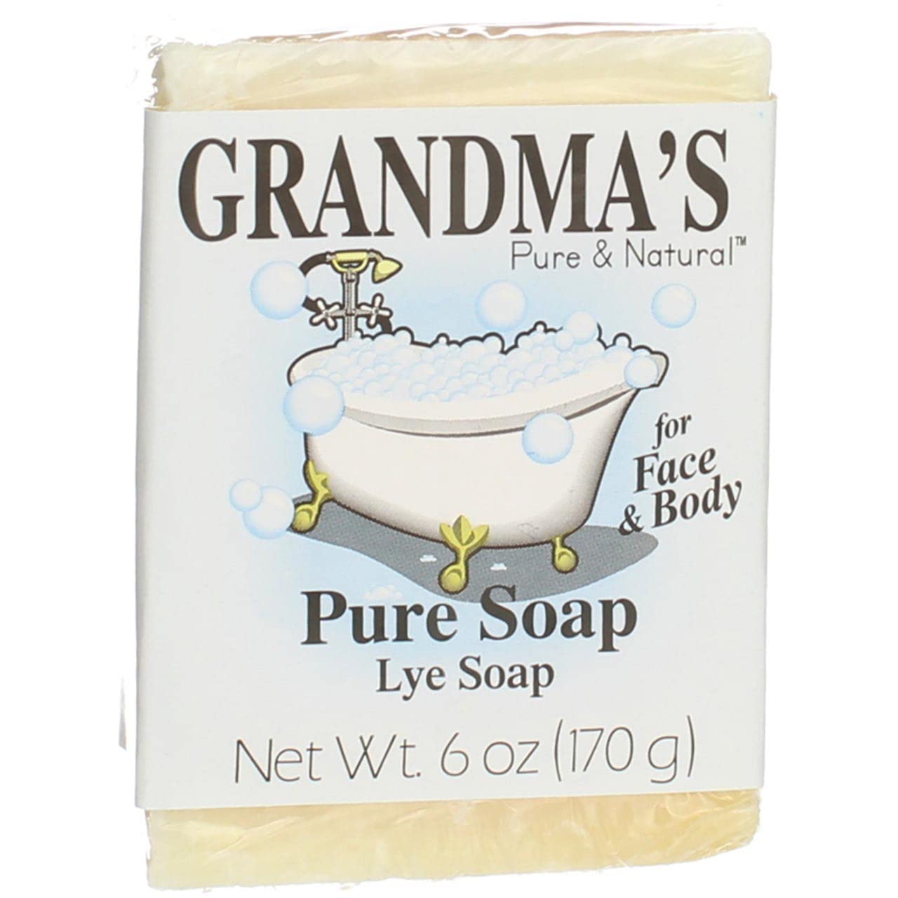 Grandma's Pure Lye Soap Bar corps: nettoie et purifie sans parfum