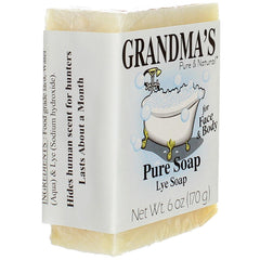 Grandma's Pure Lye Soap Bar sans parfum: idéal peau sensible