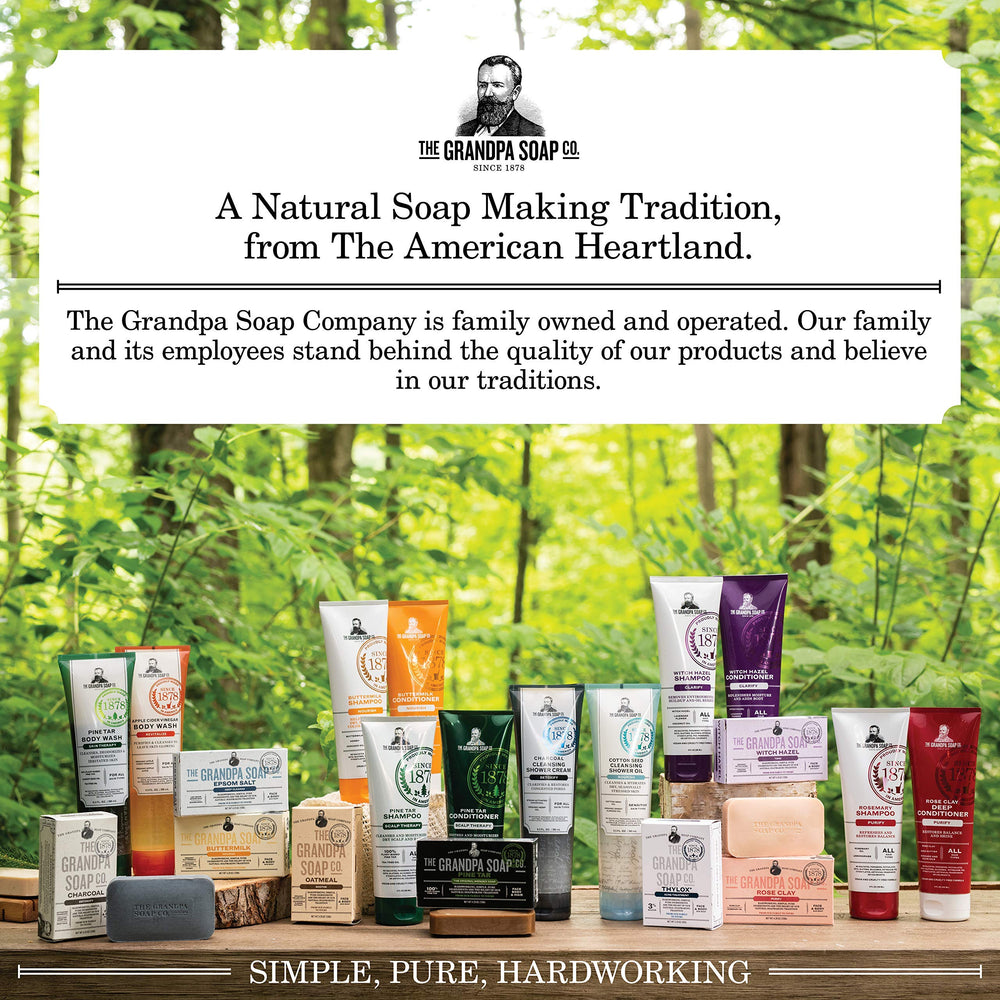 The Grandpa Soap Company Pine Tar Bar arôme terreux et frais