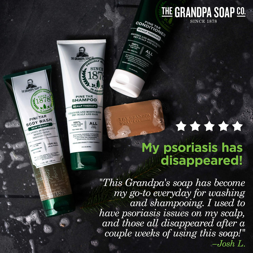 The Grandpa Soap Company Pine Tar Bar format voyage compact