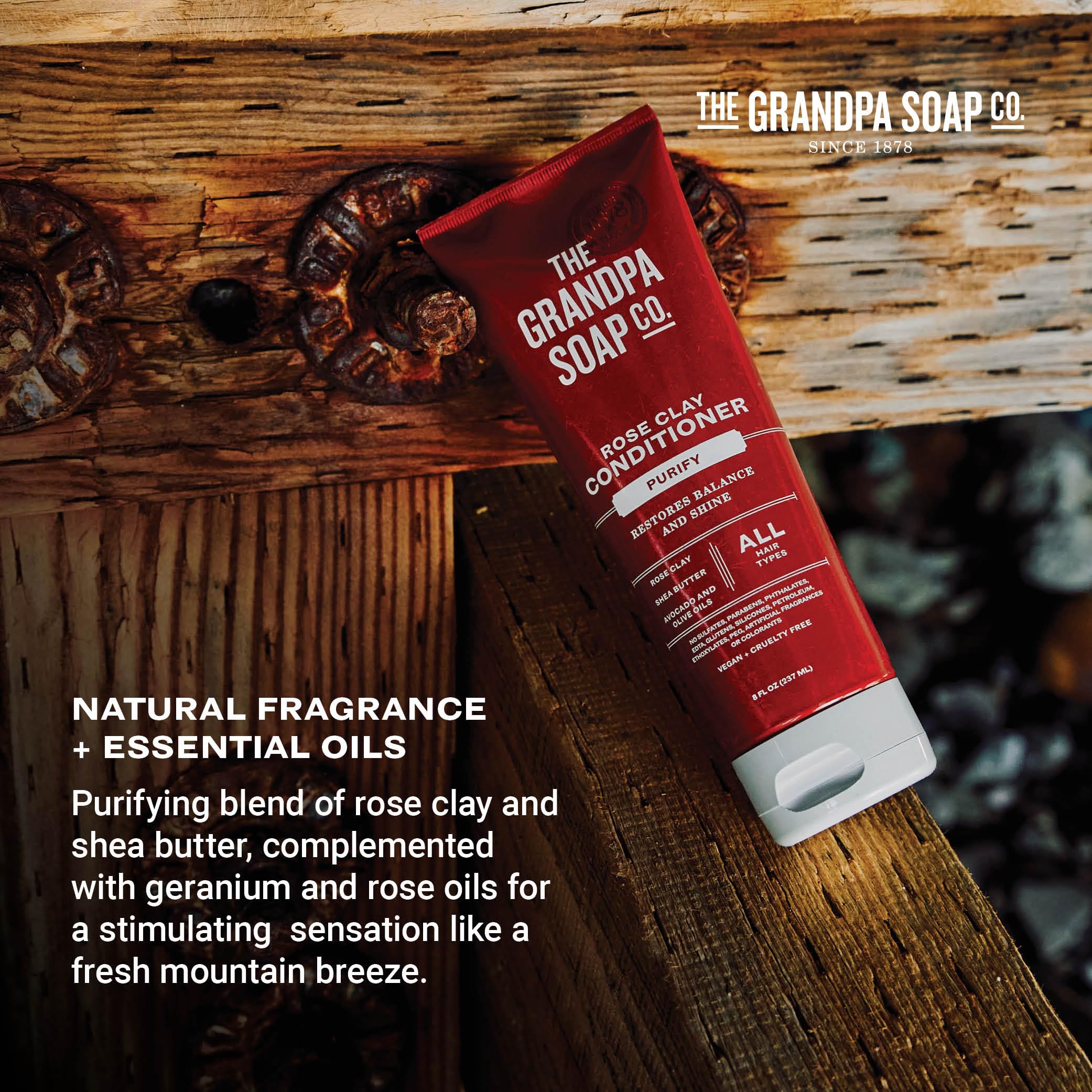 Tube recyclable avec 42% contenus post-consommation par Grandpa Soap Company