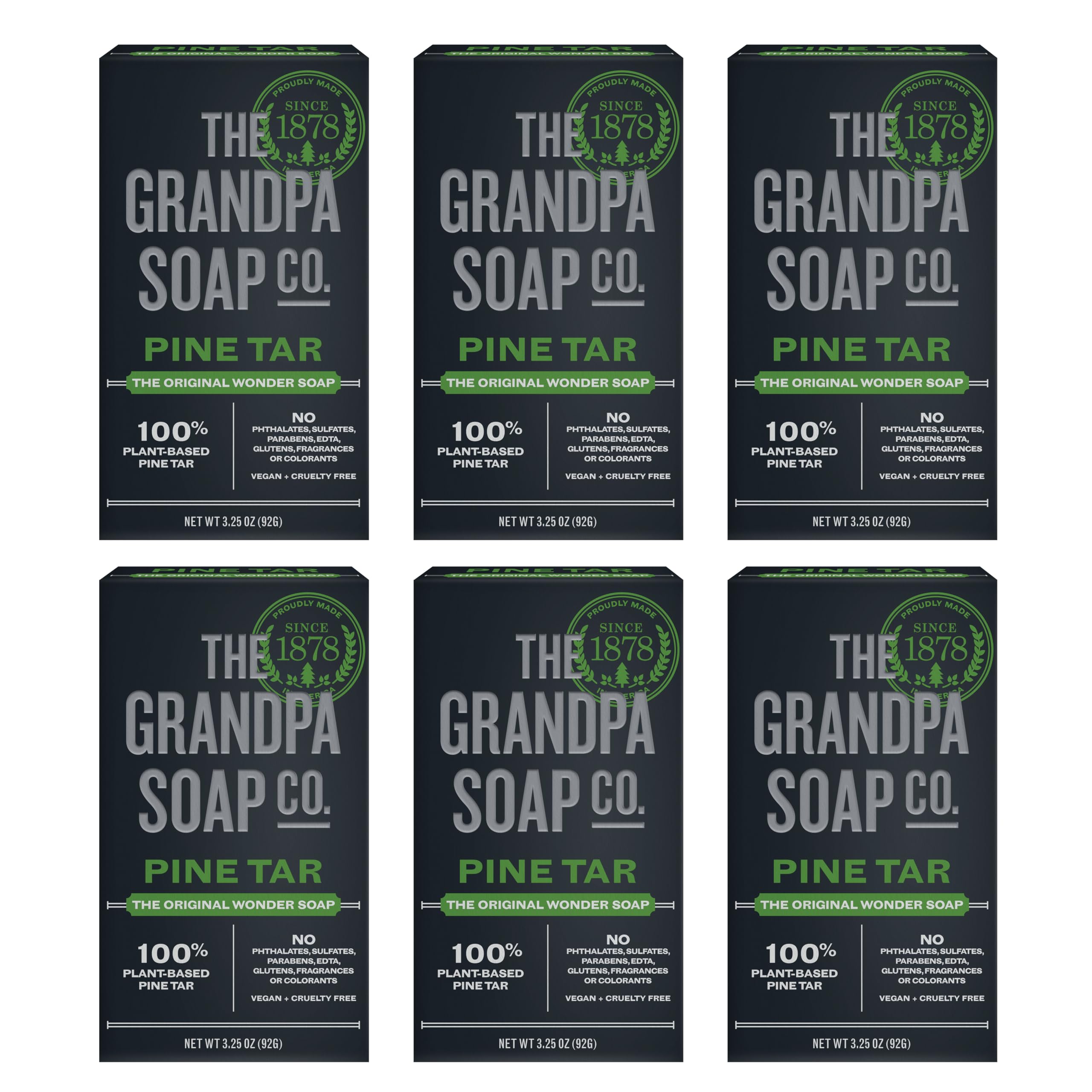 The Grandpa Soap Company Savon goudron-pin emballage prêt à offrir