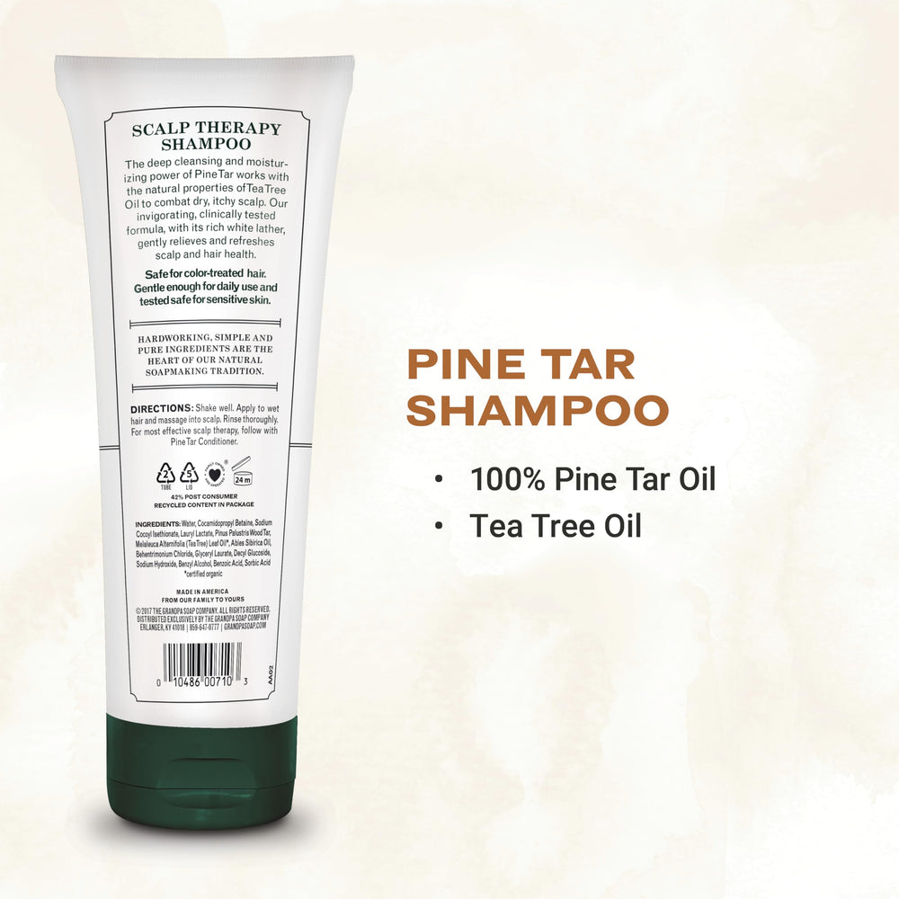 The Grandpa Soap Company Shampoing goudron-de-pin mousse riche – sensation nettoyante et légère