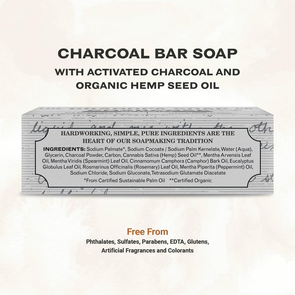 Charbon actif purifiant pour pores, Grandpa Soap Company, détox et nettoyage en profondeur