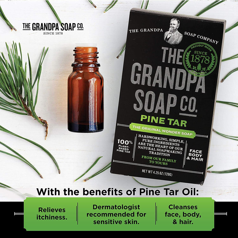 Grandpa's Savon goudron de pin – douche, mousse généreuse