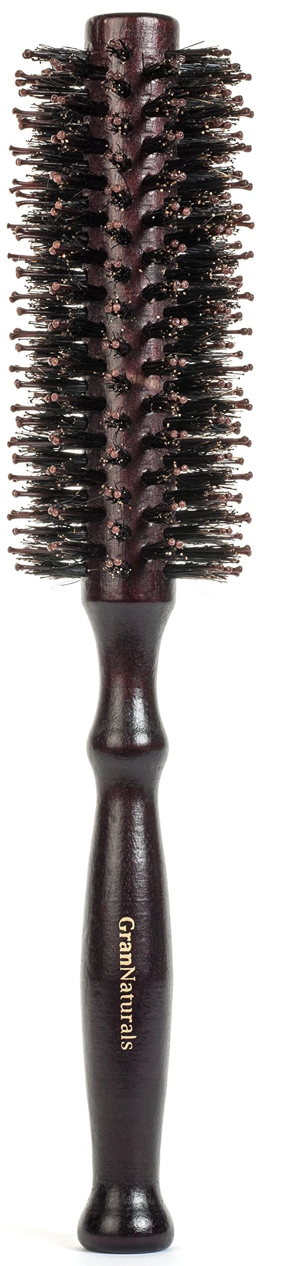 GranNaturals brosse ronde 1,75 poils sanglier et nylon pour démêler en douceur.