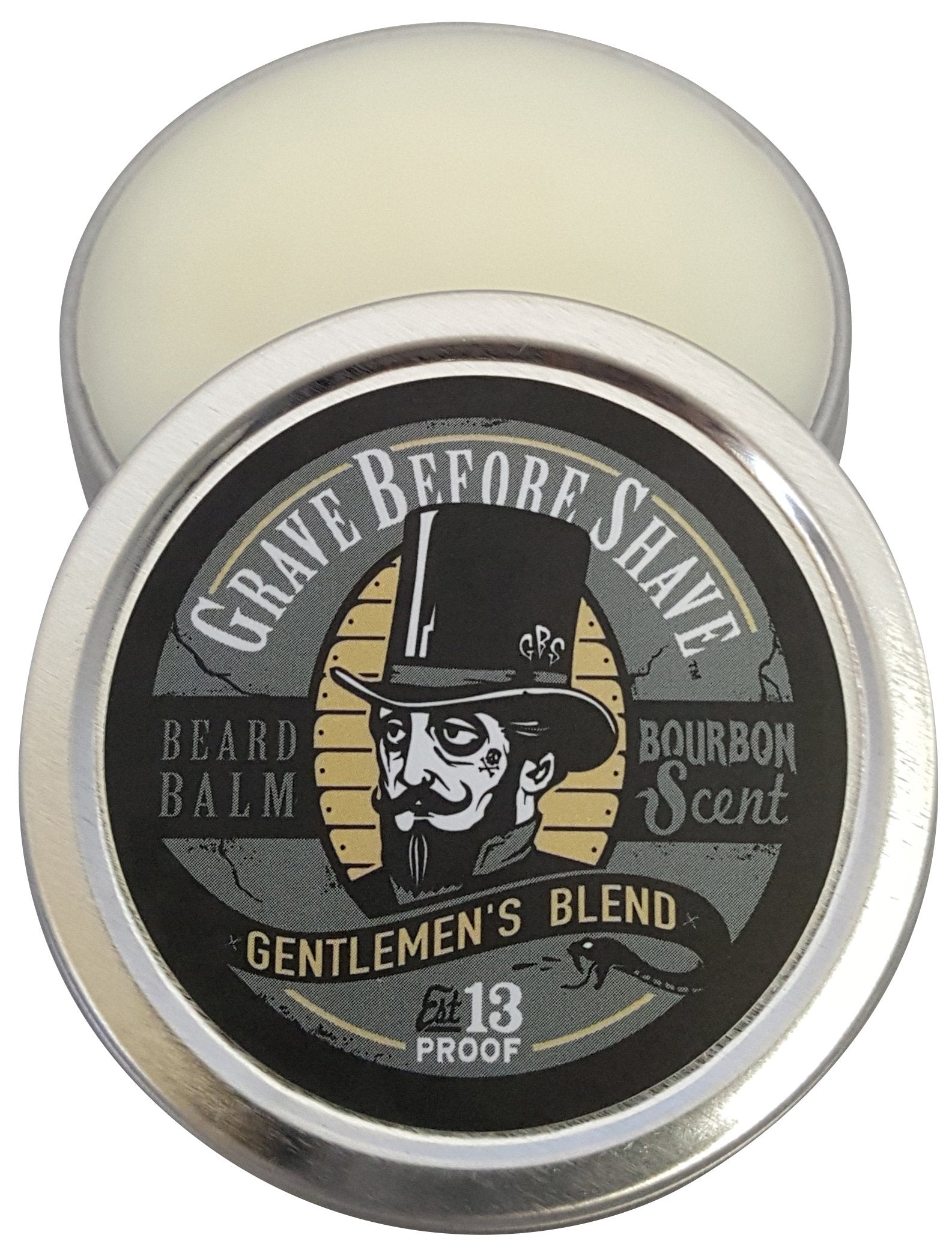 Grave Before Shave baume barbe pack duo, etiquette visible, entretien quotidien de la barbe