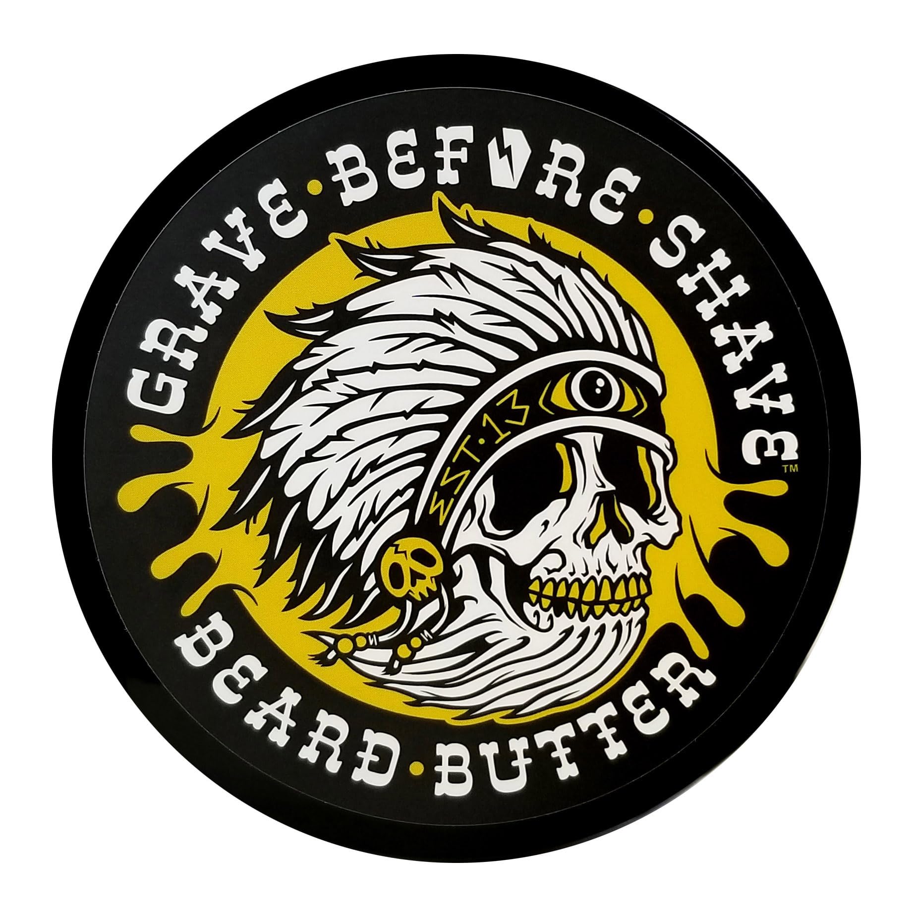 Grave Before Shave Beurre barbe Teakwood main-chauffe prêt à être appliqué.