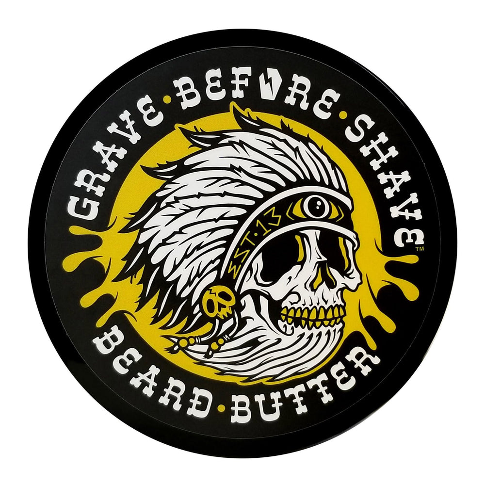 Grave Before Shave Beurre barbe Teakwood main-chauffe prêt à être appliqué.