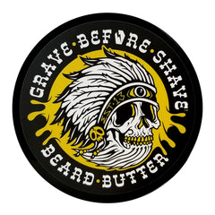 Grave Before Shave Beurre barbe Teakwood main-chauffe prêt à être appliqué.