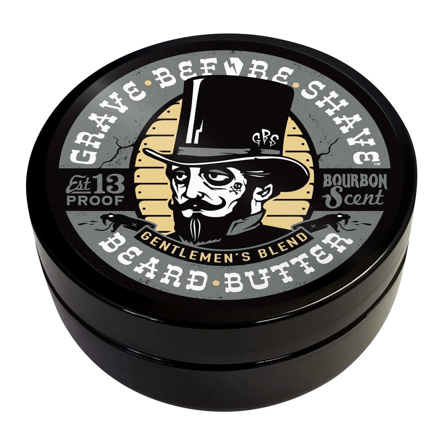 Beurre de barbe Grave Before Shave dans son pot, application facile et douceur immédiate.