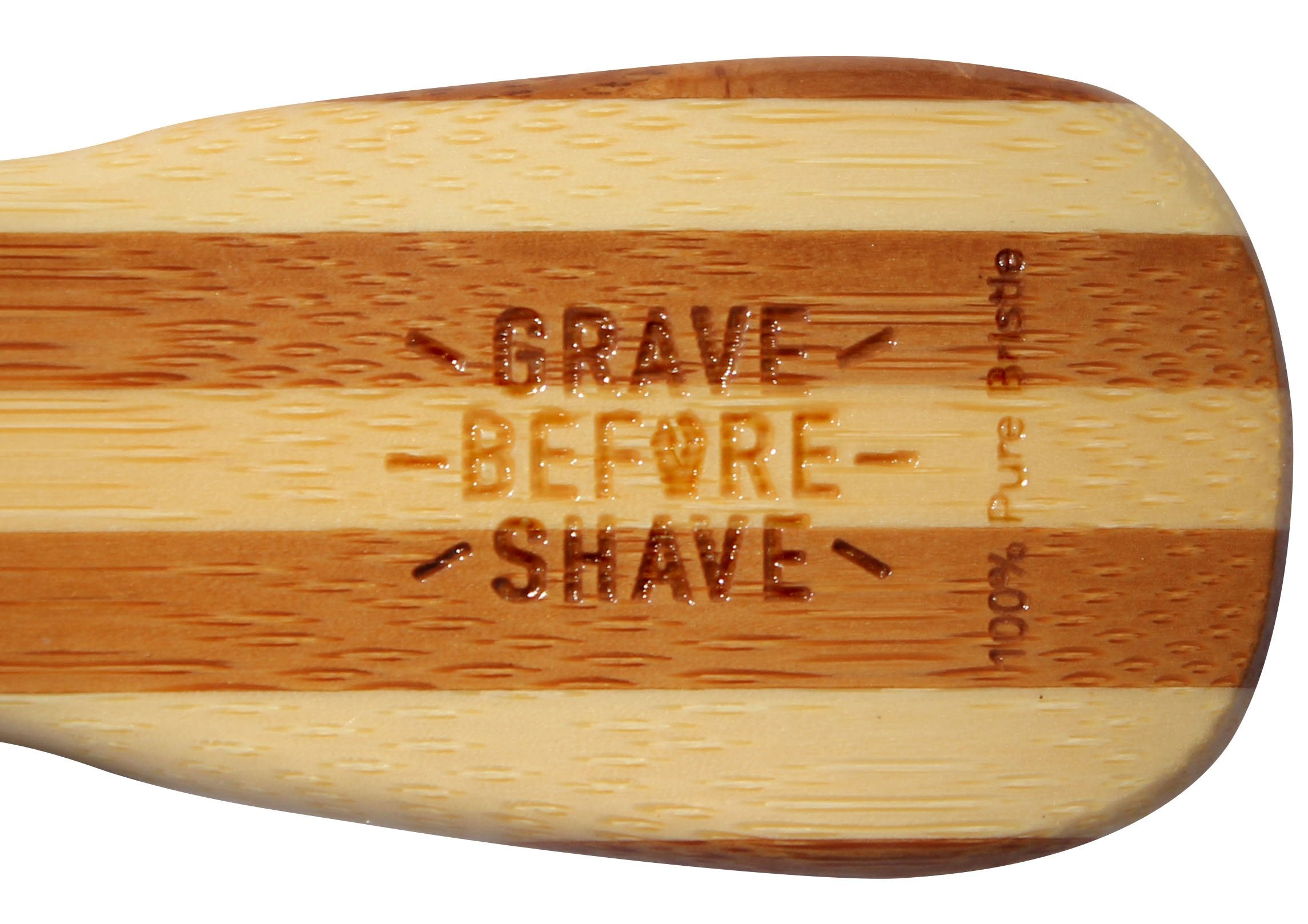 Grave Before Shave – brosse barbe poils de sanglier manche bambou.