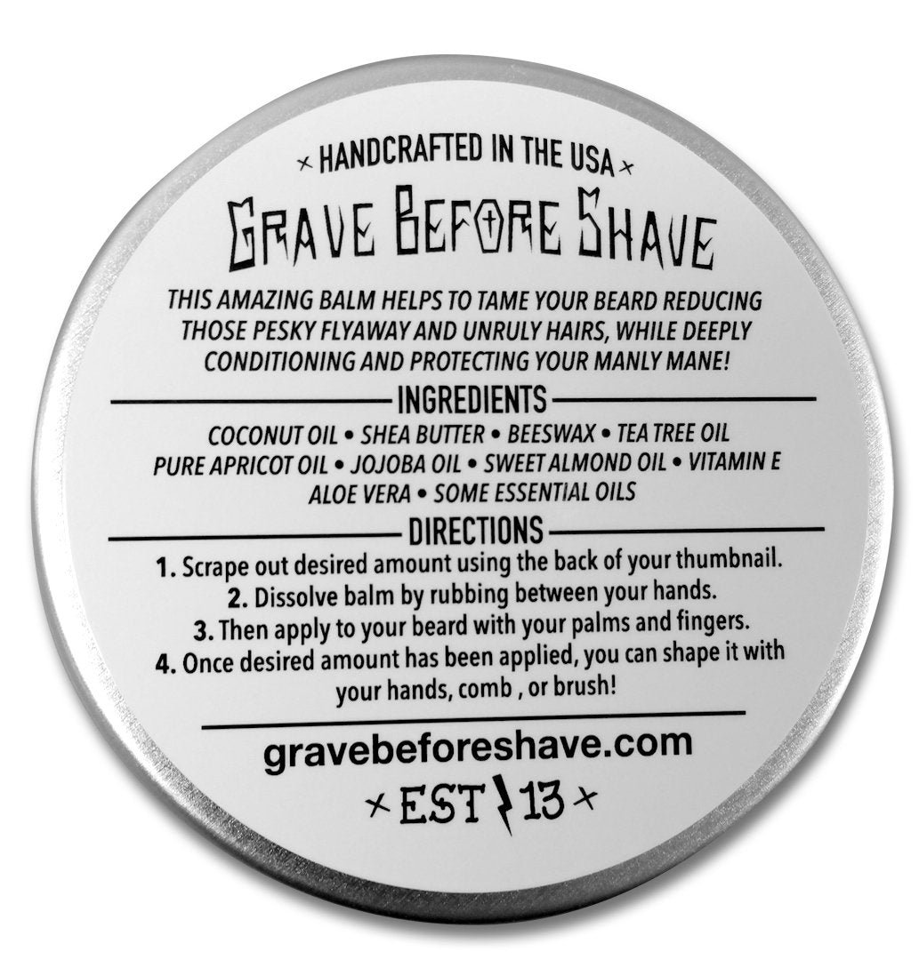 Grave Before Shave Head Hunter Beard Balm, application et texture – confort quotidien et soin nourrissant.