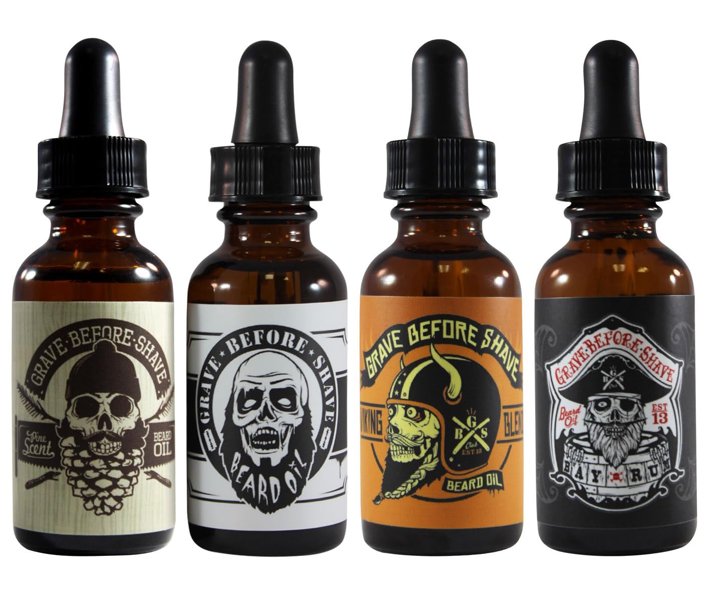 Grave Before Shave: pack huiles barbe, quatre variantes pour hydratation et brillance