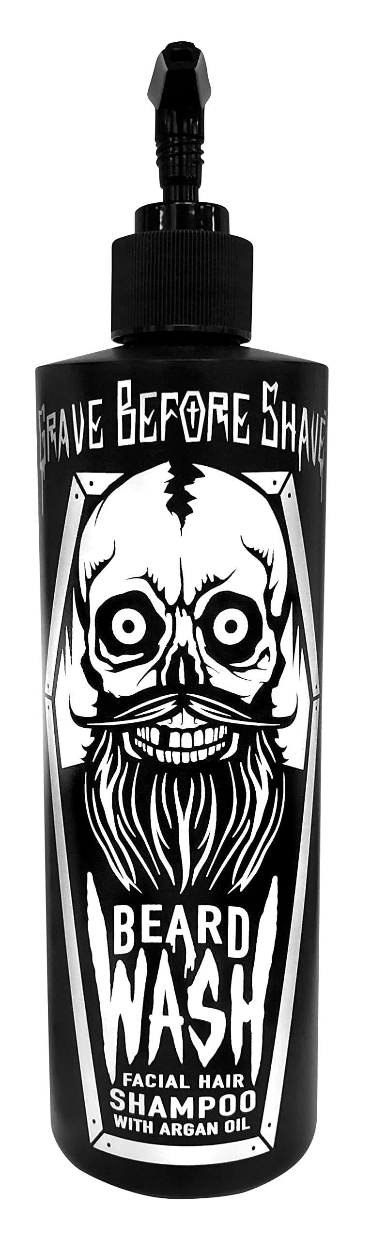 Grave Before Shave shampoing barbe, bouteille pompe prête à la routine quotidienne.