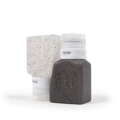 Gravel bouteilles silicone voyage 3onces ensemble deux, pratique.