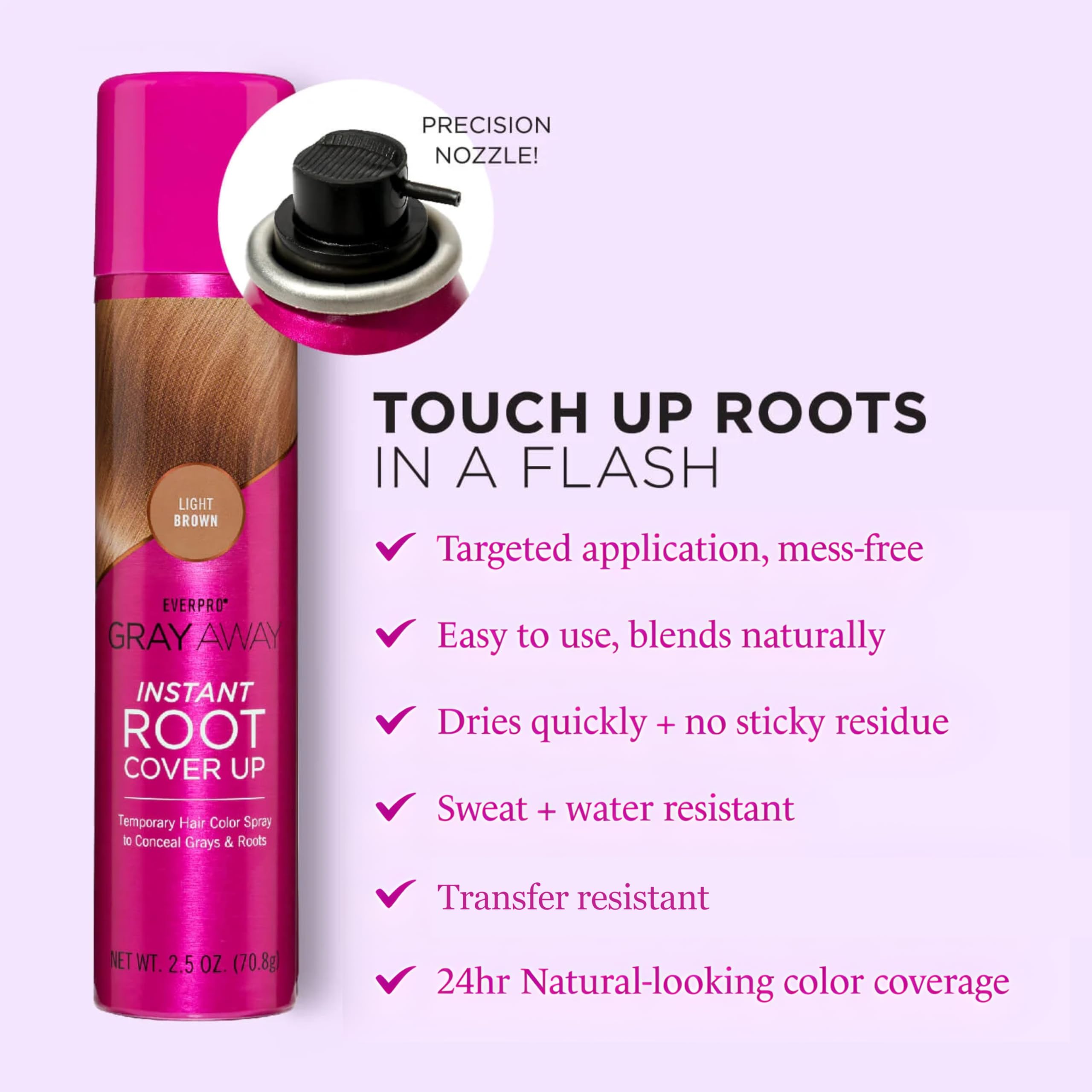 GRAY AWAY EVERPRO – couvre les cheveux fins et comble les zones clairsemées.