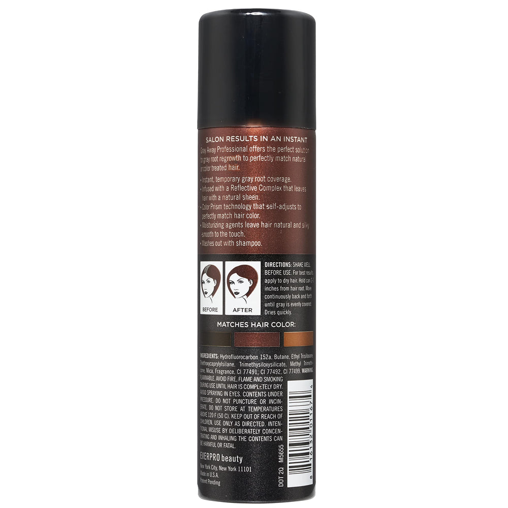 Finition naturelle grâce au colorant temporaire Gray Away.