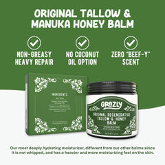 Baume Grazly Tallow cire d'abeille en pot protège et respire la peau.