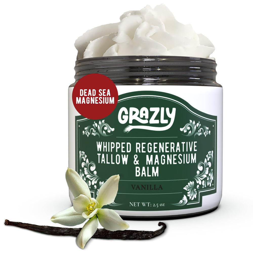 Grazly Beurre de boeuf fouettee pour le visage et le corps, hydratation douce.