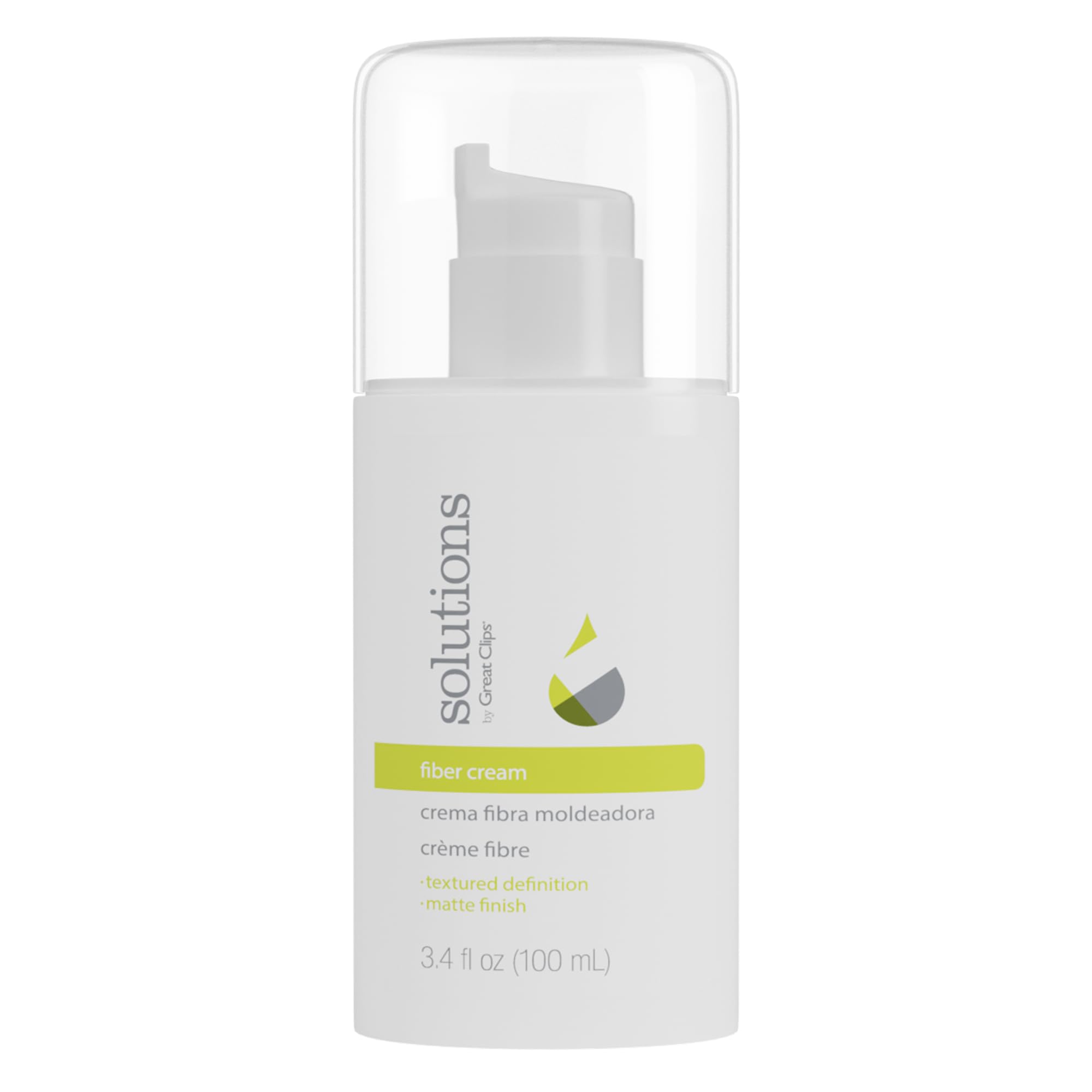 GREAT CLIPS Solutions Creme Fibre — bouteille du produit et tenue longue durée