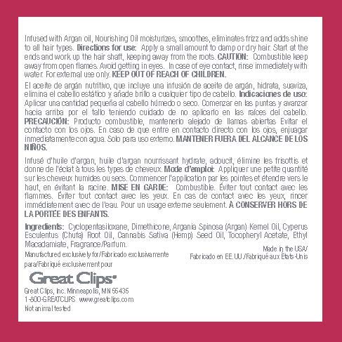 GREAT CLIPS Solutions Huile Nourrissante – absorption rapide après douche