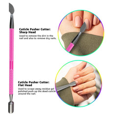 GREEN ESTETICA ensemble d’outils manucure rose: kit professionnel pour ongles soignés.