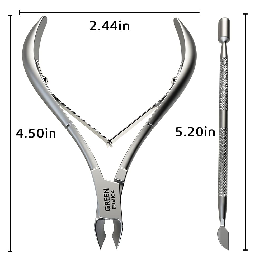 GREEN ESTETICA lames acier inox cuticule, précision et coupe nette.