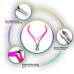 GREEN ESTETICA poussoir-cuticule rose: outil polyvalent pour repousser et lisser.