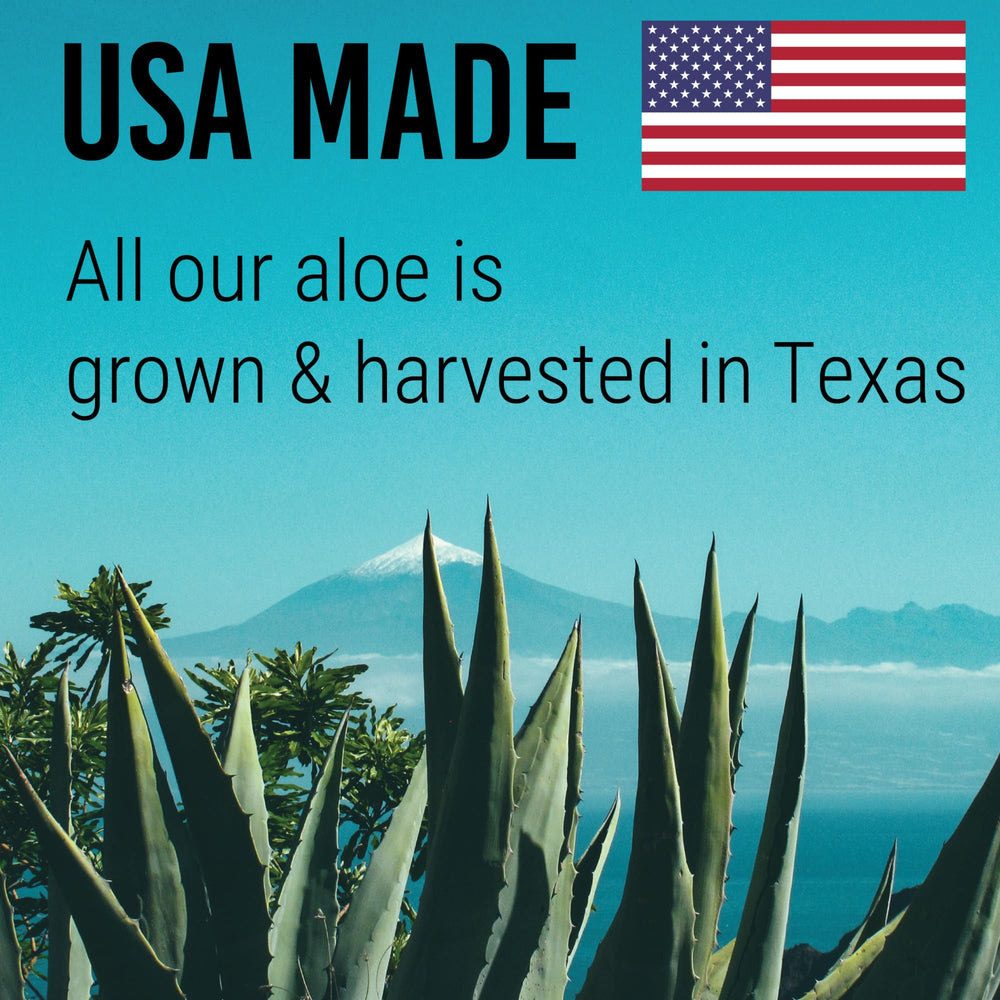 Green Leaf Naturals aloe gel used after shaving for soothing feel