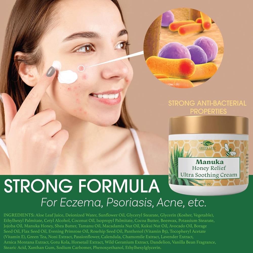 Green Leaf Naturals Crème Hydratante Sans Gluten pour le visage.