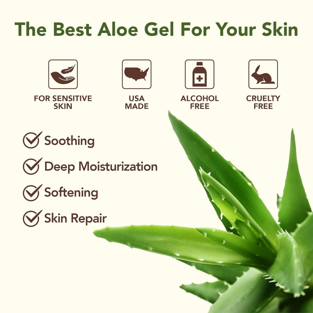 Green Leaf Naturals Gel Aloe pur, texture soyeuse prête à l’application.