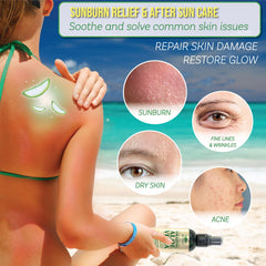 Green Leaf Naturals Aloe Vera Spray – texture gel légère pour une application douce.