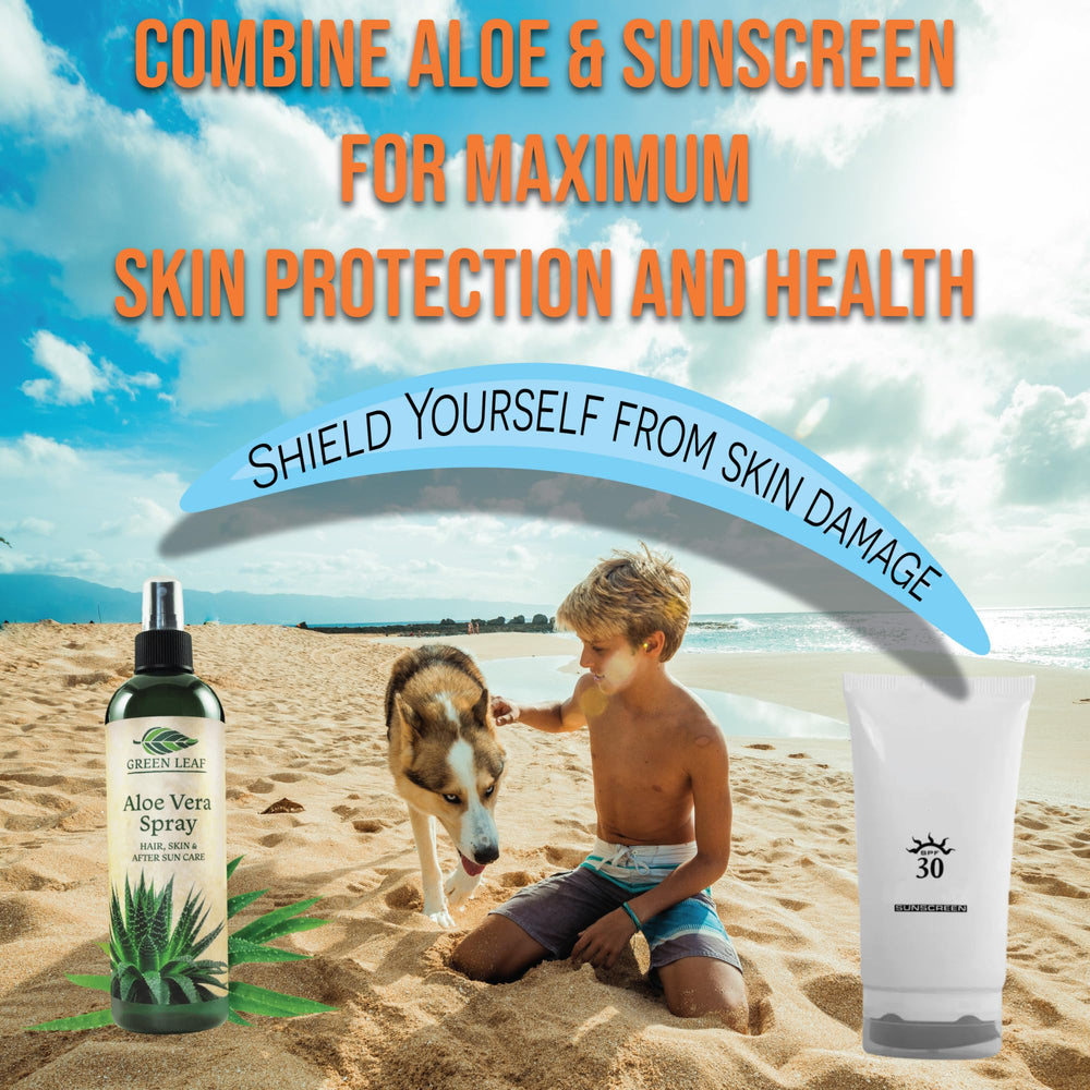 Green Leaf Naturals Aloe Vera Spray – usage quotidien pour hydratation légère et soin polyvalent.