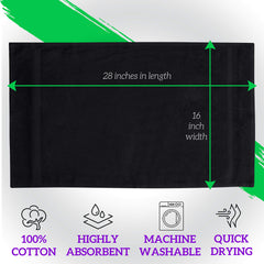 GREEN LIFESTYLE: serviettes noires durables après de multiples lavages et expositions chimiques.