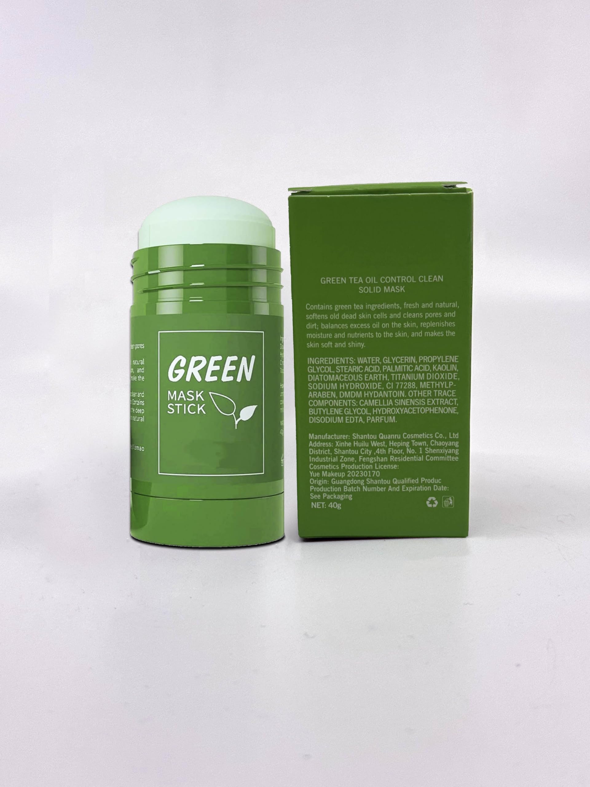 Green Mask Stick avec tête rotative facilitant l application sans salissures