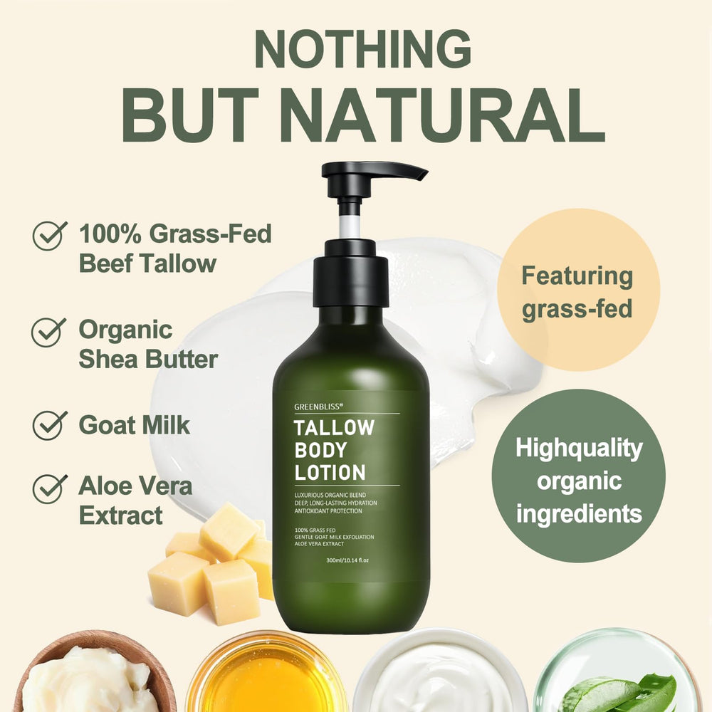 GreenBliss lotion riche en vitamines A D E K pour la peau.