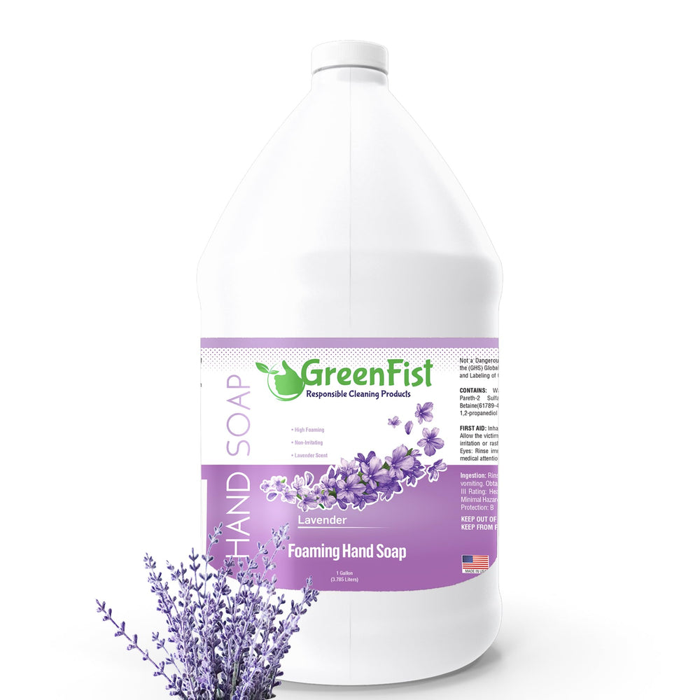 GreenFist savon mousse lavande recharge, douceur hydratante pour toute la famille.