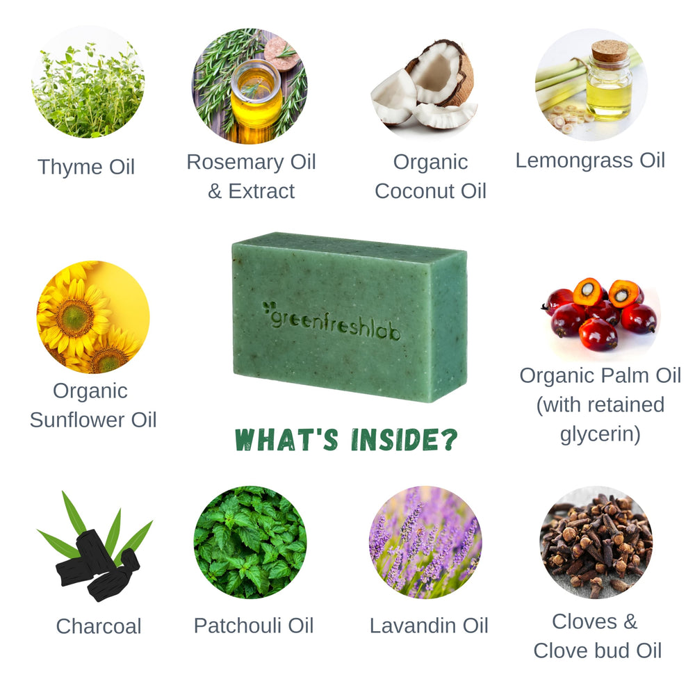 Greenfreshlab Savon thym romarin – parfum frais et apaisant pour la routine quotidienne.